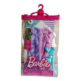 Kit Roupa Barbie Vestido Rosa/lilás Mattel