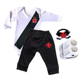 Kit Roupa Bebê Inverno Frio Temática Body Calça Tênis Tiara