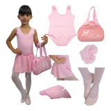 Kit Roupa De Ballet Completa, Bolsa 6peças Regata