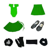 Kit Roupa De Ballet Infantil Colorido Completo 