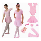 Kit Roupa De Ballet Juvenil/ Adulta Completa 7 Itens Balé