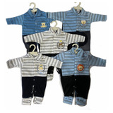 Kit Roupa De Bebe Macacão V/p Plush 5 Pçs Menino/menina 