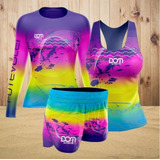 Kit Roupa De Futevolei Feminino Camisa, Regata E Short