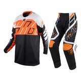 Kit Roupa Trilha Motocross Asw Image Alpha 2024 Laranja Pret