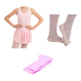 Kit Roupa Uniforme Ballet - Regata Com Saia+meia+sapatilha