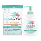Kit Sabonete Líquido Dove Baby Hidratação Sensível + Refil