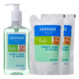 Kit Sabonete Liquido Granado Bebê Erva-doce 250ml + Refil