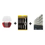 Kit Saca Parafuso Quebrado + Jogo De Machos + Brocas Em Aço