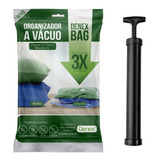 Kit Saco À Vácuo Viagem 50x60cm Organizador Mala + Bomba