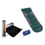 Kit Saco De Dormir Nautika Freedom + Isolante Térmico Azteq