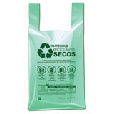 Kit Sacola Plástica Verde Mercado Padaria 30x40 38x50 48x50