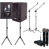 Kit Saga 8 Ativa Passiva + Dw602 Max + Pedestal Mic. + Tripé