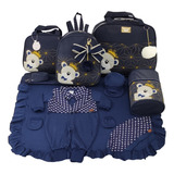 Kit Saida + Bolsa Maternidade 5 Pçs Urso Imperador