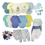 Kit Saída De Maternidade Body E Mijão Roupa De Bebê 36 Peças