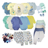 Kit Saída De Maternidade Body E Mijão Roupa De Bebê 36 Peças