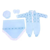 Kit Saída De Maternidade Igor - 04 Peças - Para Meninos