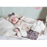 Kit Saída De Maternidade Oncinha Menina - Palha - Bebe
