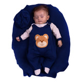 Kit Saída De Maternidade Urso Jardineira 04 Peças- P/meninos