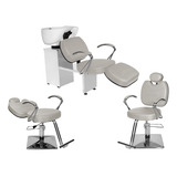 Kit Salão 1 Cad Recl + 1 Fixa Quadrada+ Lavatório Ap Topázio
