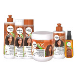 Kit Salon Line Sos Cachos Coco Hidratação Completo 6 Produto
