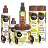 Kit Salon Line Sos Cachos Coco Hidratação Sos Oleo De Coco