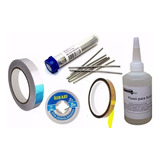 Kit Salva Chip 50g, Fluxo, Kapton 5mm , Malha, Fita Aluminio