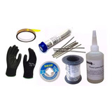 Kit Salva Chip Malha Fluxo Dessolda Solda Fita Kapton Luvas