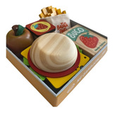 Kit Sanduiche Coleção Comidinhas Em Madeira 3+ -selo Inmetro