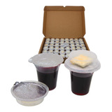 Kit Santa Ceia 48 Cálices De Suco Integral E Mini Pão Ázimo