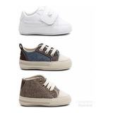 Kit Sapatinho Masculino Bebê 3 Pares 