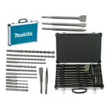 Kit Sds Plus Martelete 17pç Ponteiro Talhadeira Broca Maleta