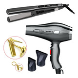 Kit Secador E Prancha De Cabelo Lizze Extreme Cinza 110v