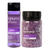 Kit Sedução Espuma E Sal Banheira Hidro Lavanda Purificação