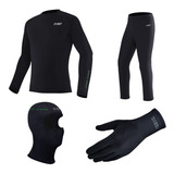 Kit Segunda Pele X11 Conjunto + Luva E Balaclava Termic Moto