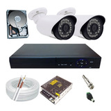 Kit Segurança Residencial 2 Câmeras Digitais Dvr 4c Hd 320gb