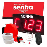Kit Senha Numerada Com Painel Led Refil 2 Mil Senhas + Placa