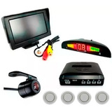 Kit Sensor De Estacionamento C/ Câmera De Ré + Tela Lcd 4.3