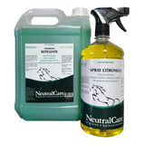 Kit Shampoo 5l + Spray 1l Repelente De Citronela Para Cavalo