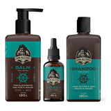 Kit Shampoo Balm E Óleo Para Barba Don Alcides Calico Jack