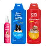 Kit Shampoo + Creme Condicionador + Perfume Para Cães E Gato