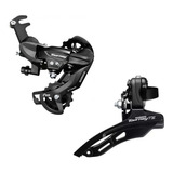 Kit Shimano Câmbio Traseiro C/ Ganch E Dianteiro Ty300/tz510