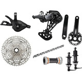 Kit Shimano Deore 12v Alavanca Cambio Pedivela Corrente
