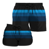 Kit Short Casal Moda Praia Leve