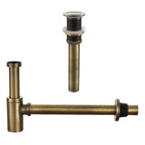 Kit Sifão C/ Válvula Click Bronze Antigo Pia/cuba/lavabo