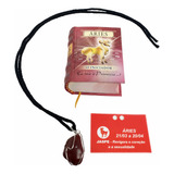 Kit Signo Aries - Mini Book Livro Signo Aries Características Ascendente Relacionamento Com Cada Um Dos Doze Signos Capa Dura Edição De Coleçao + Colar Amuleto Jaspe Pedra Da Proteção Do Signo Aries