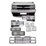 Kit Silverado Grade Spoiler Bigode (farois Arteb) Piscas