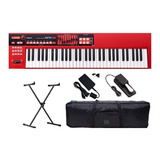 Kit Sintetizador Roland Xps10 Vermelho C suporte sustain bag