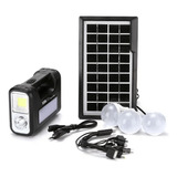 Kit Sistema Painel Solar 3 Lâmpadas Led Portátil A Bateria