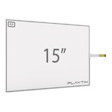 Kit Sistema Touch Screen Resistivo 15 Usb 4 Vias 4:3 Playtix