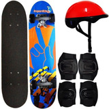 Kit Skate Infantil 24´´ Completo Capacete Feminino Masculino